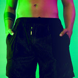 Neon Mesh Shorts - Black / Neon