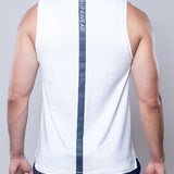Solid & Mesh Tanktop - White