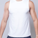 Solid & Mesh Tanktop - White