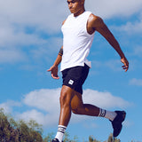 Solid & Mesh Tanktop - White