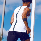 Solid & Mesh Tanktop - White