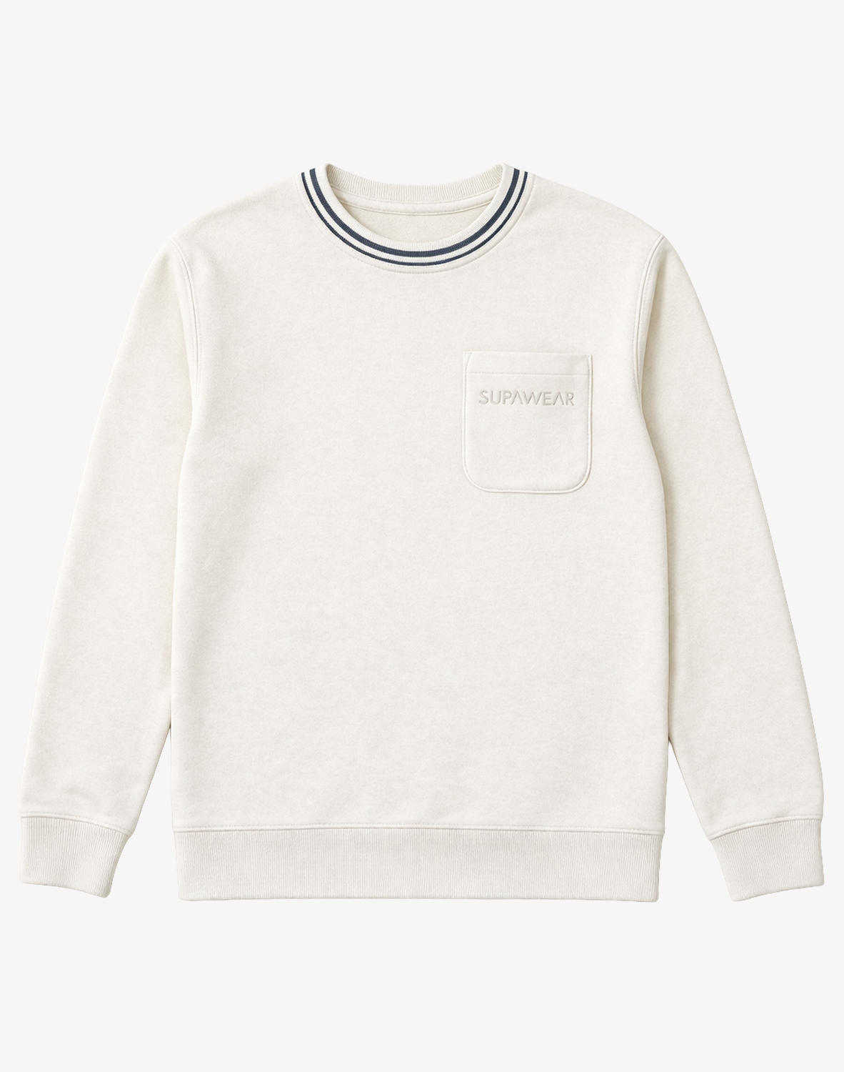 Pull En Tissu Éponge - Blanc Cassé