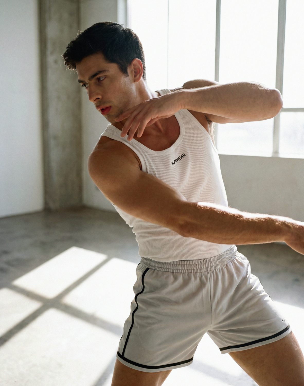 Semi-Squared Singlet - White