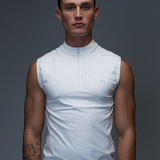 Gym2Street Half-Zip Vest - White