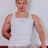 Semi-Squared Singlet - White