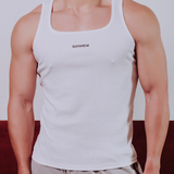 Semi-Squared Singlet - White