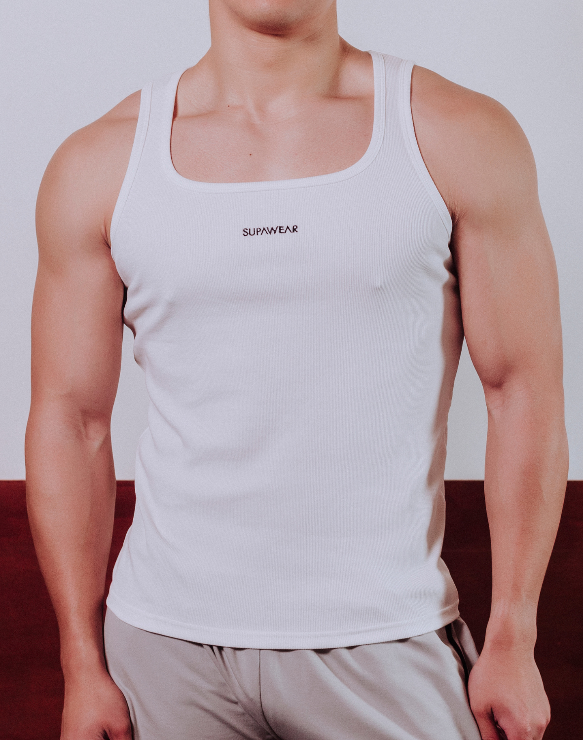 Semi-Squared Singlet - White