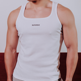 Semi-Squared Singlet - White