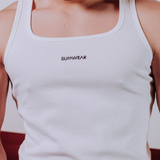 Semi-Squared Singlet - White