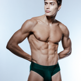 Ribbed Brief Underwear - Emerald