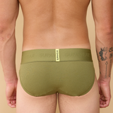 Ribbed Brief Underwear - Green