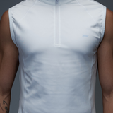 Gym2Street Half-Zip Vest - White