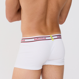 Ribbed Varsity Trunk Underwear - White