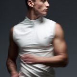 Gym2Street Half-Zip Vest - White