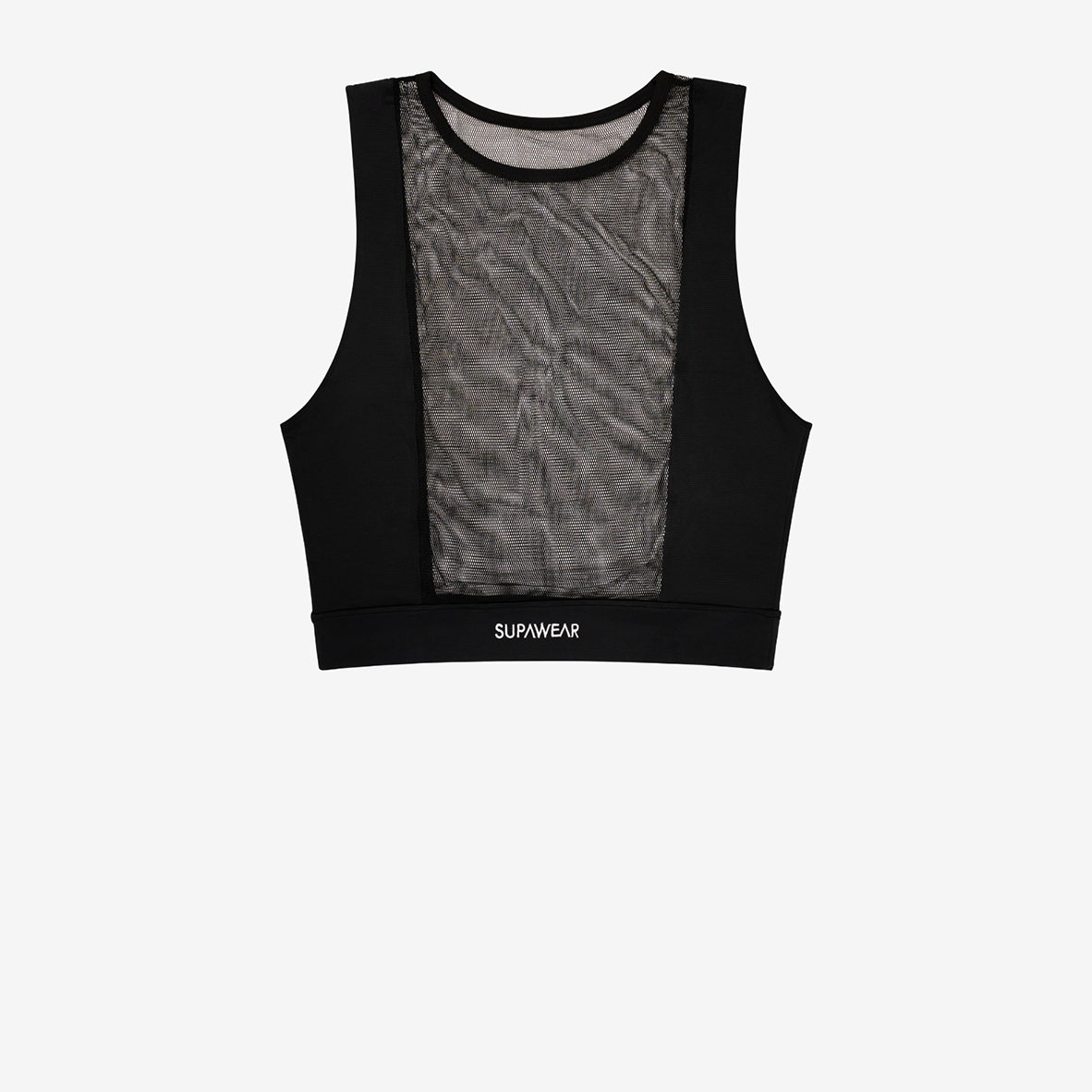 Mesh Dual Tone Cropped Tee