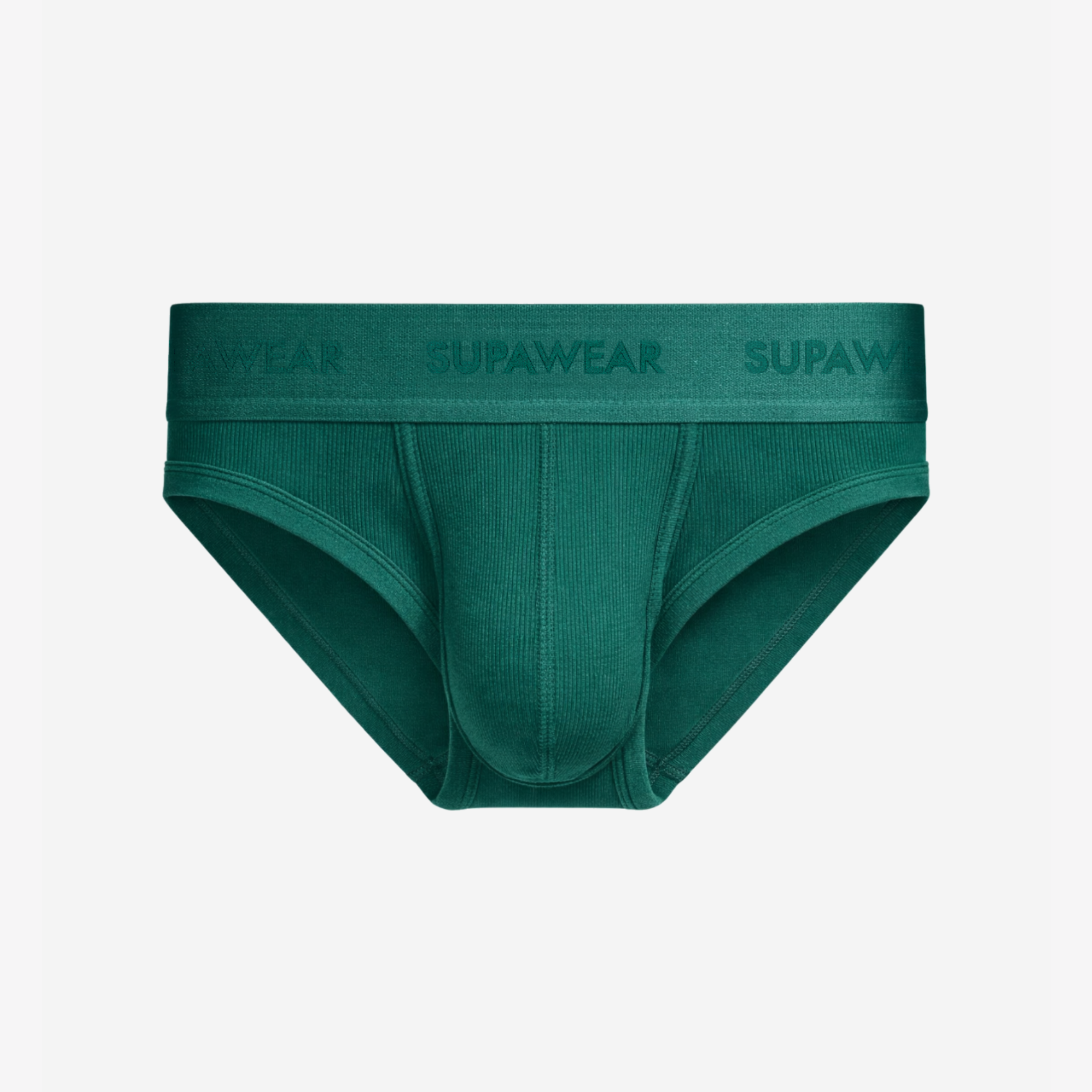Ribbed Brief Underwear - Emerald