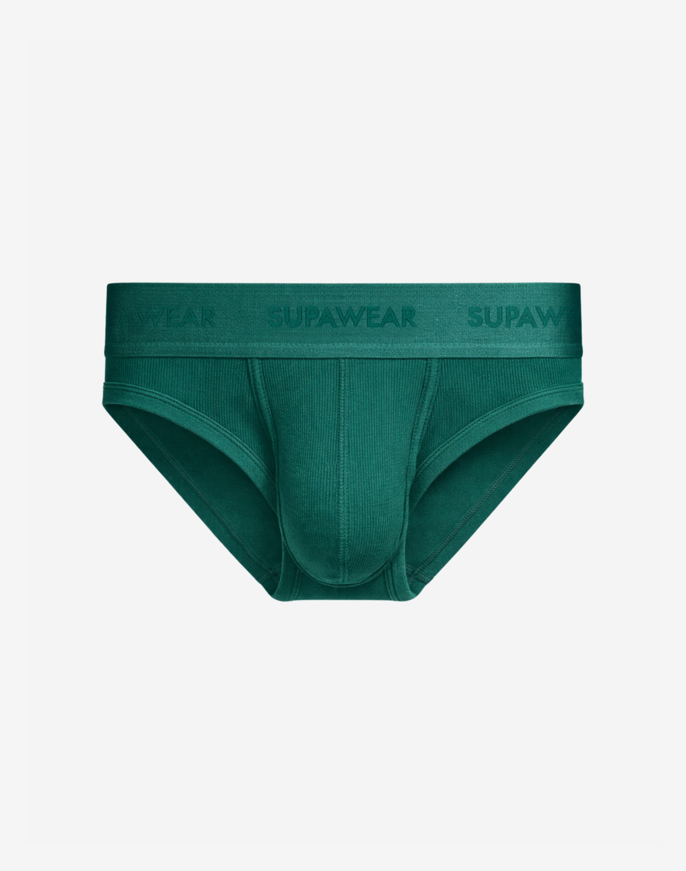 Ribbed Brief Underwear - Emerald