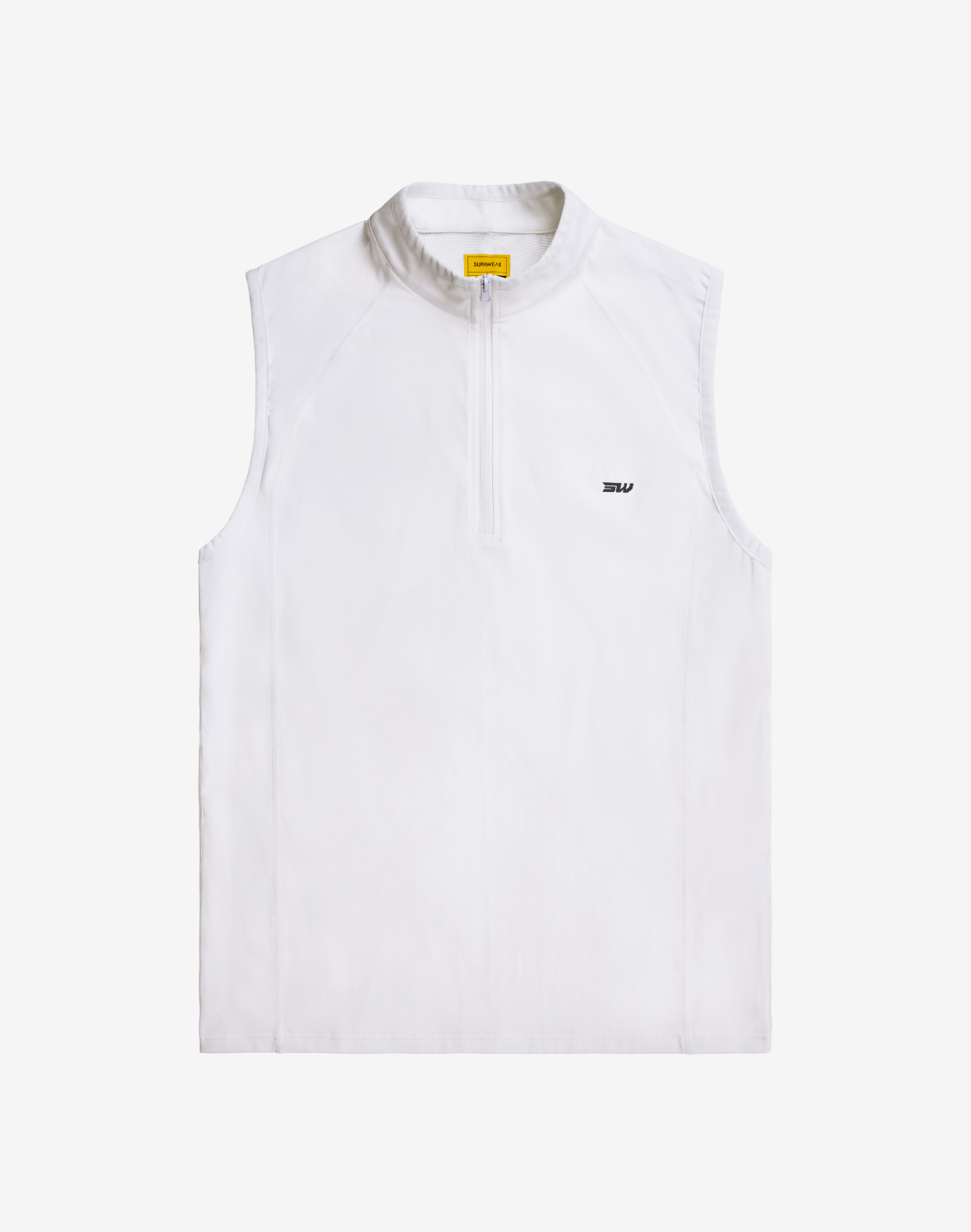Gym2Street Half-Zip Vest - White