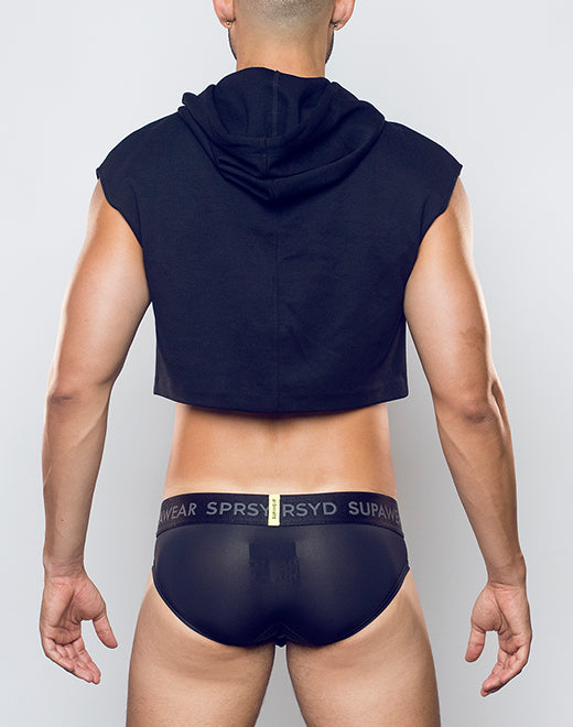 Cropped Hoodie - Black