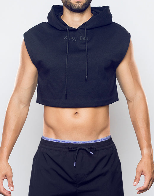 Cropped Hoodie - Black