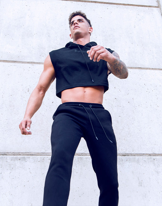 Cropped Hoodie - Black