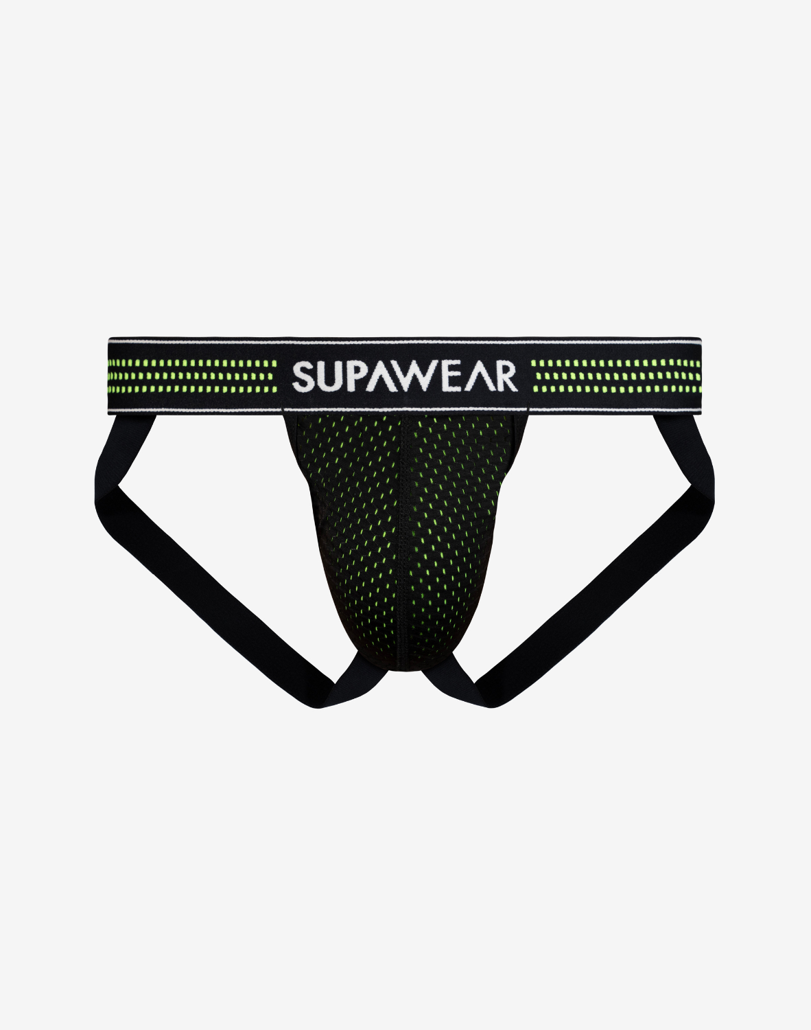 Neon Mesh Jockstrap Underwear - Neon Green