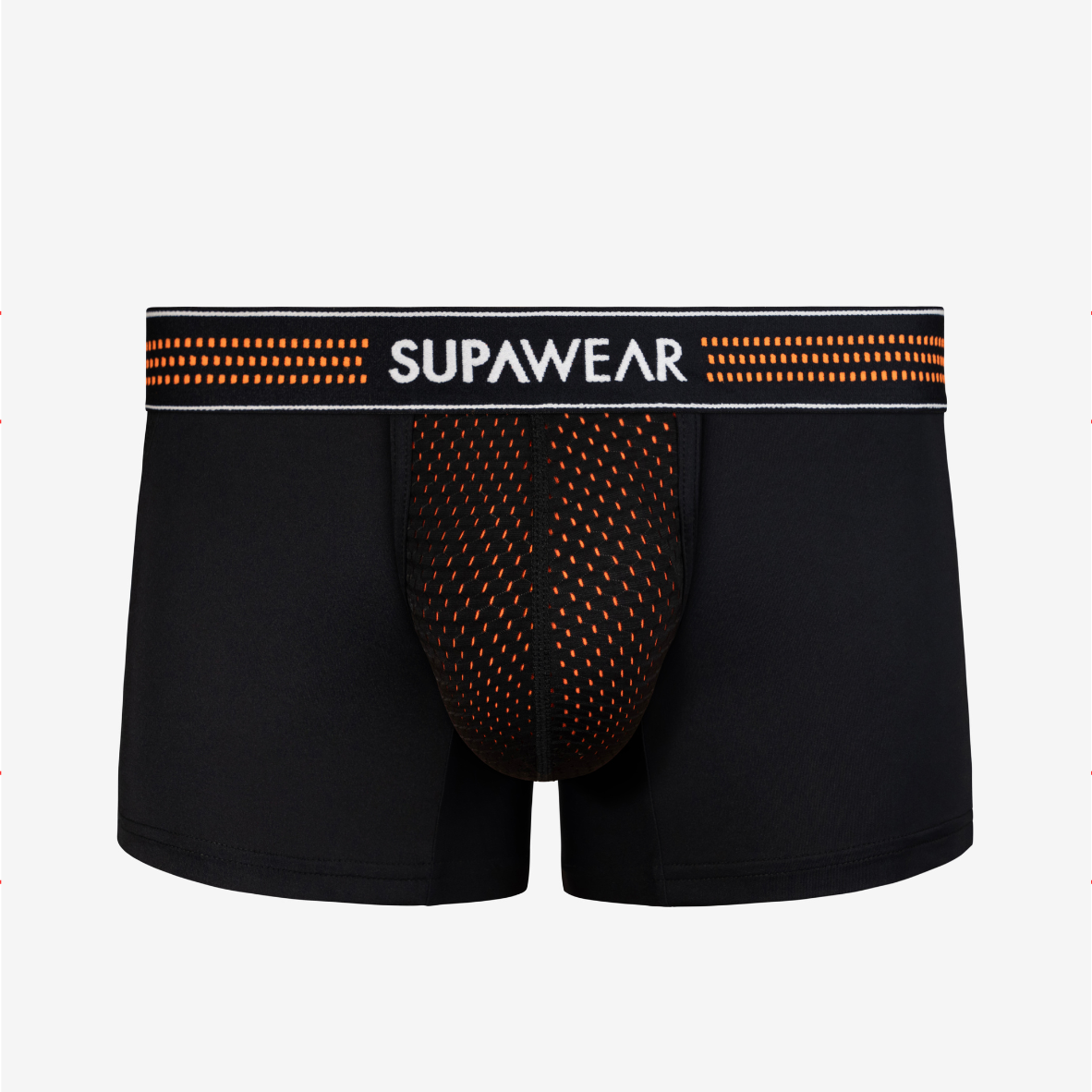 Neon Mesh Trunk Underwear - Neon Orange