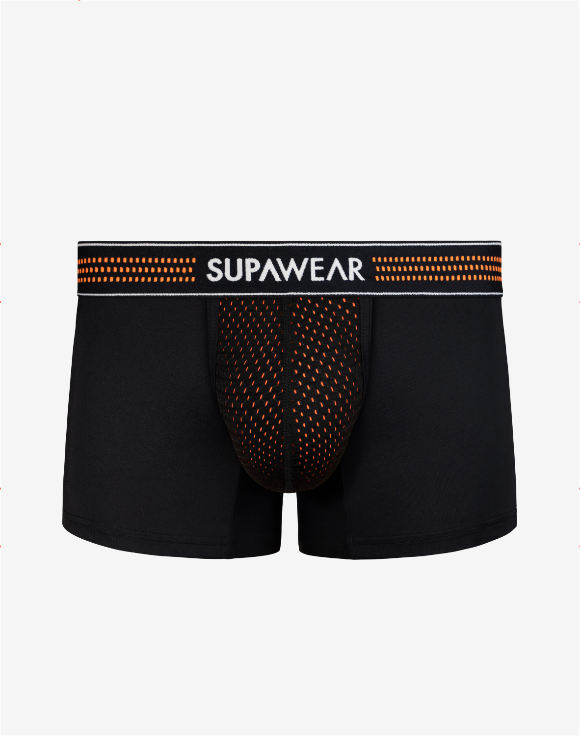 Neon Mesh Trunk Underwear - Neon Orange