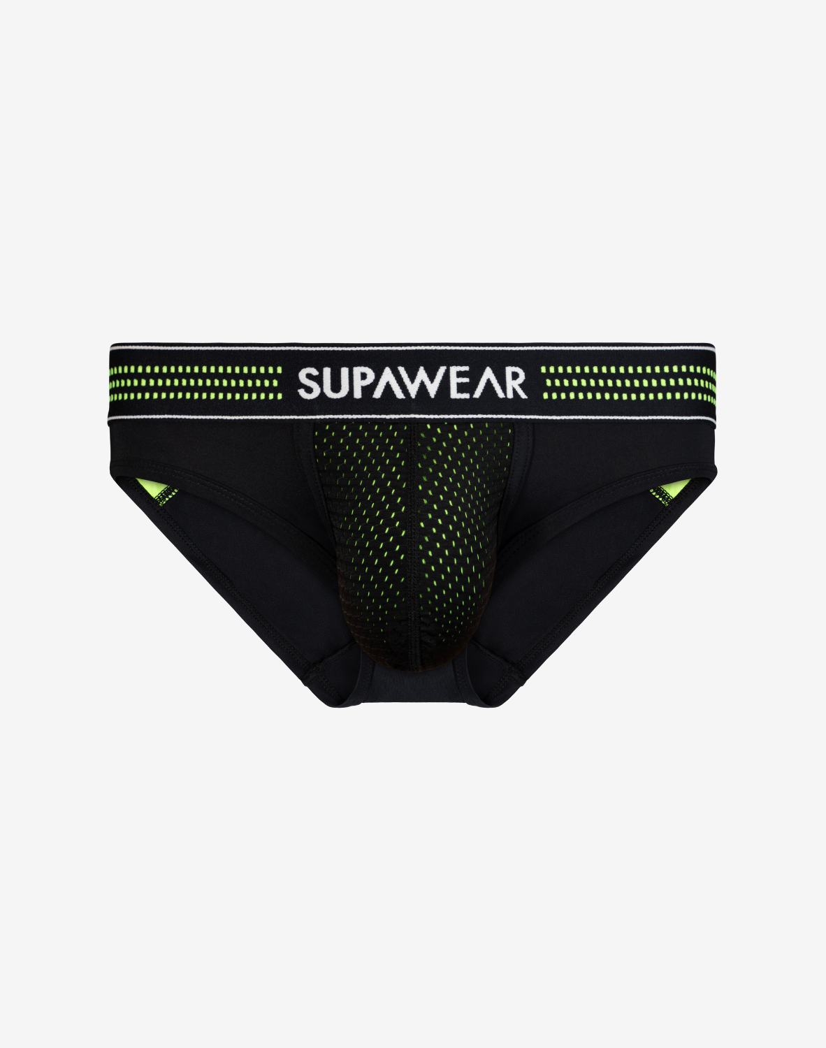 Neon Mesh Brief Underwear - Neon Green