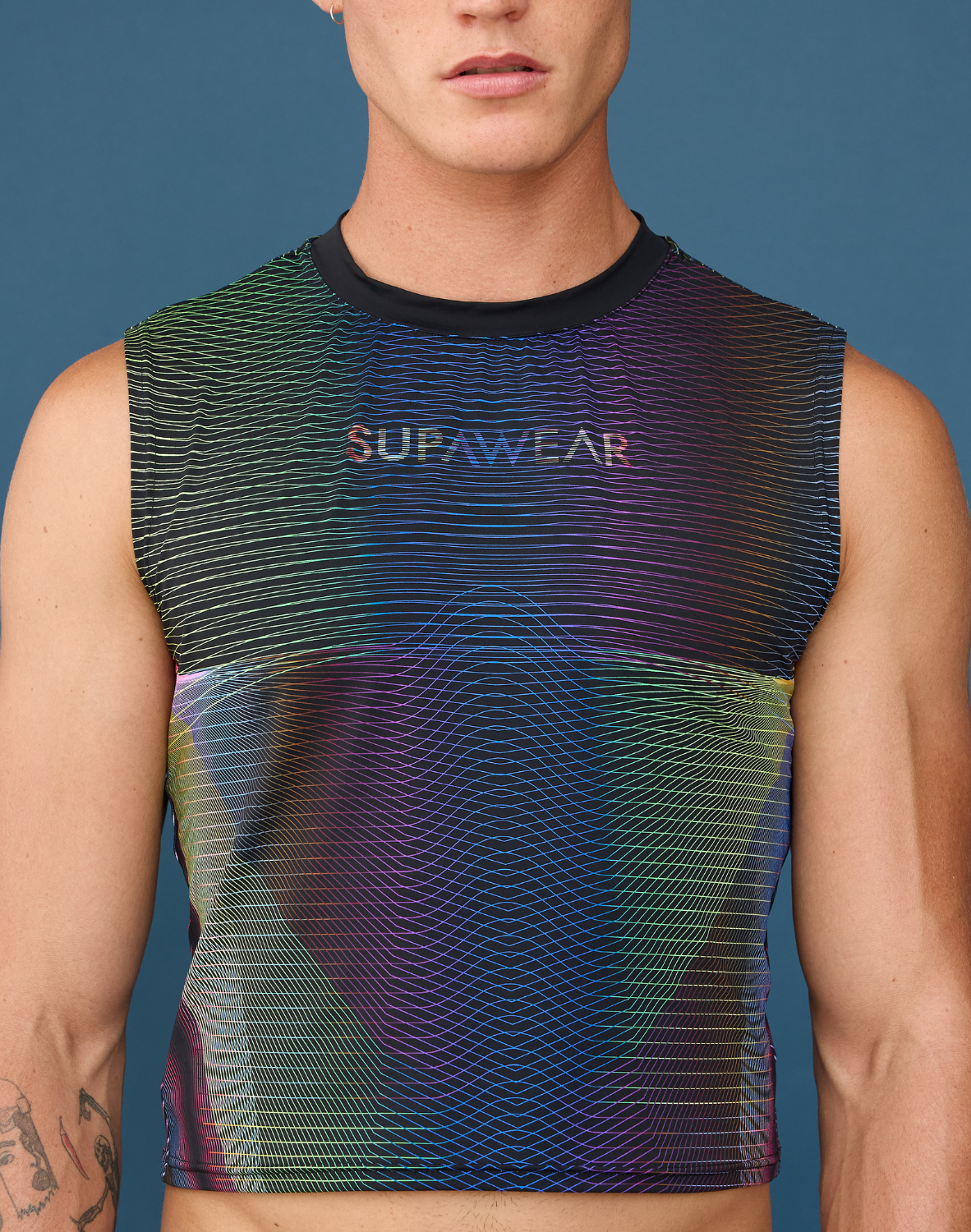 Printed Pride Crop Tank - Rainbow