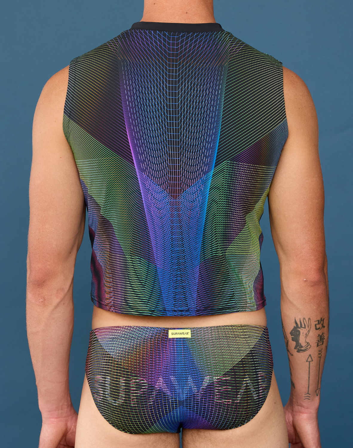 Printed Pride Crop Tank - Rainbow