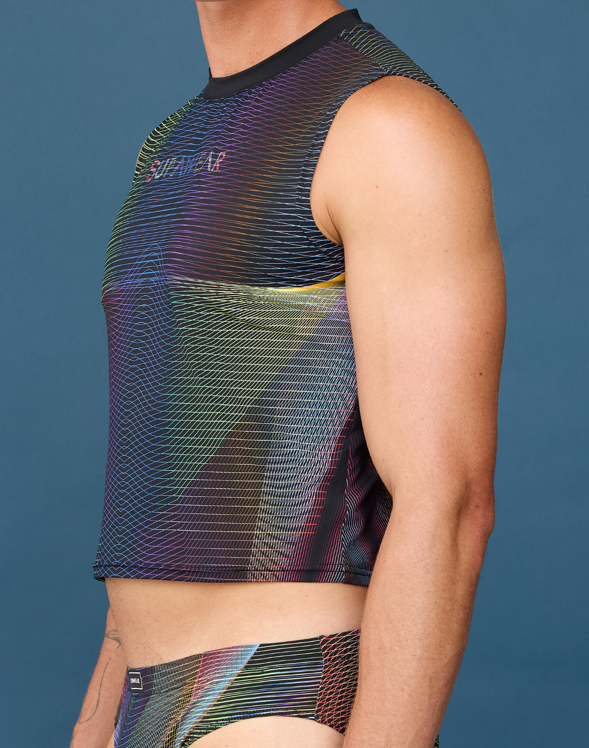 Printed Pride Crop Tank - Rainbow