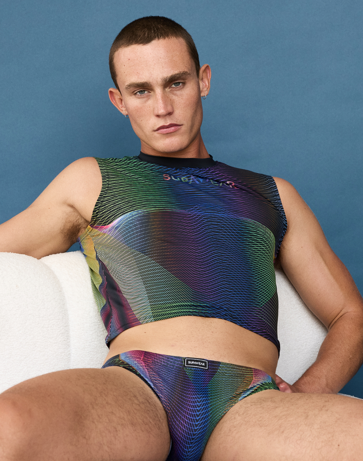 Printed Pride Crop Tank - Rainbow
