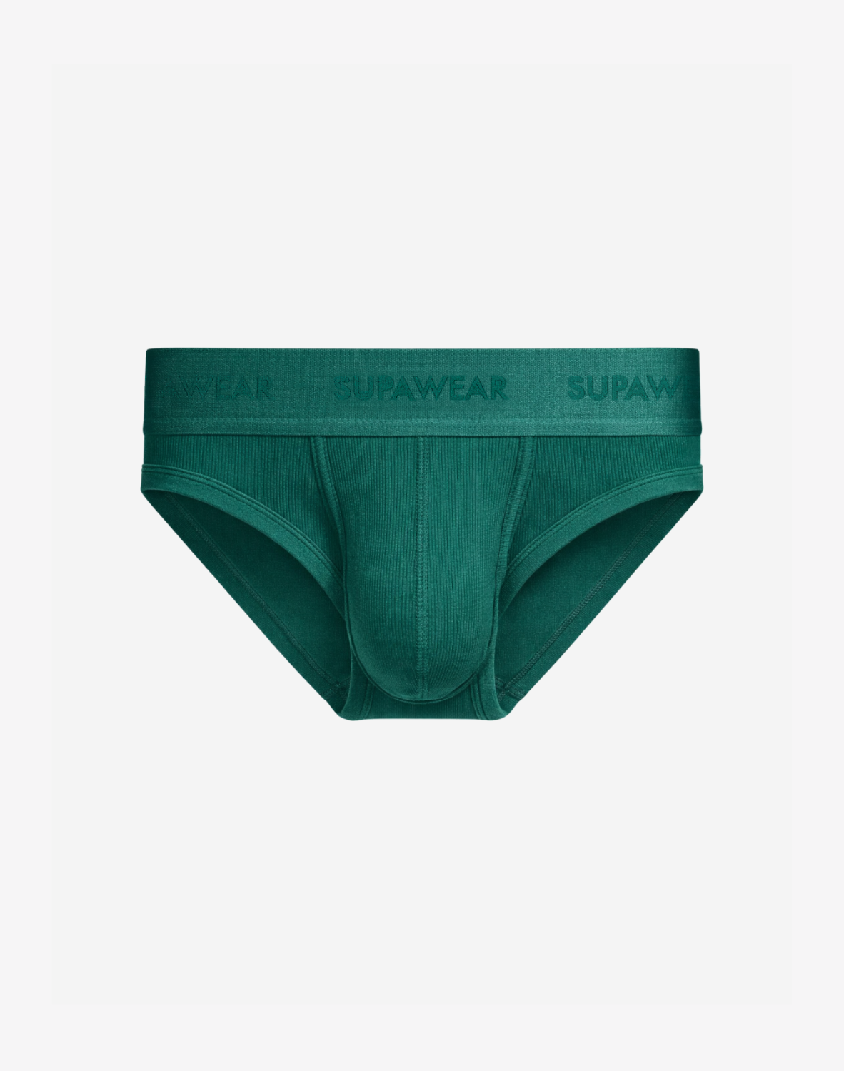 Ribbed Brief Underwear - Emerald