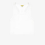 Ribbed Cropped Singlet - White