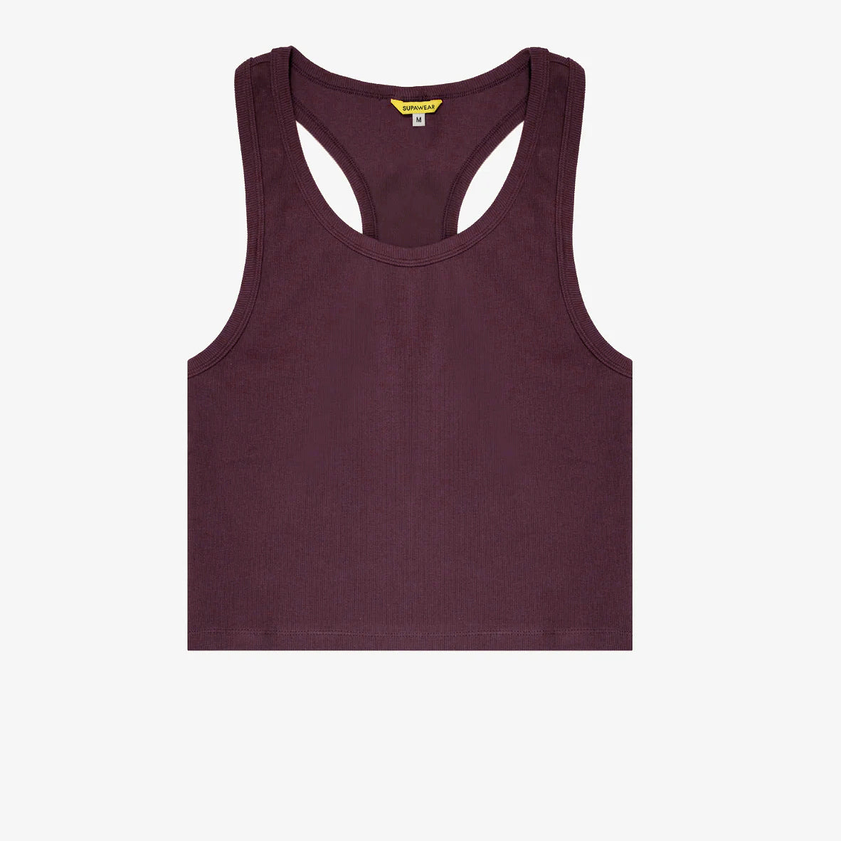 Ribbed Cropped Singlet - Peppercorn