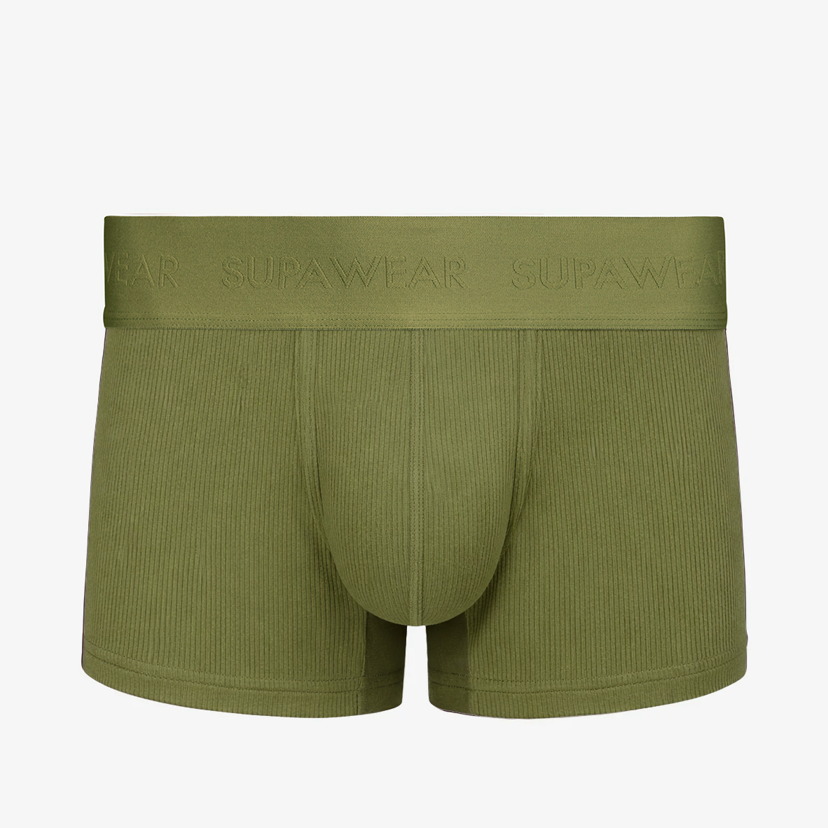 Ribbed Trunk Underwear - Green