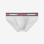Ribbed Varsity Brief Underwear - White