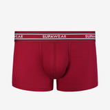 Ribbed Varsity Trunk Underwear - Red