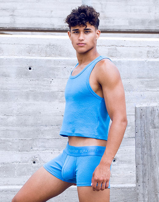 Ribbed Cropped Singlet - Marina