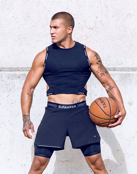 SPR Cropped Tank - Black