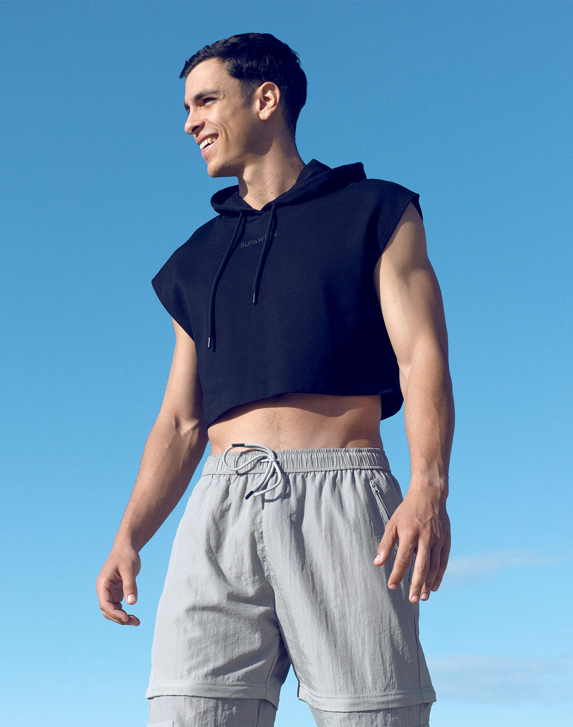 Cropped Hoodie - Black