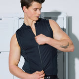 Gym2Street Zip-up Vest - Black