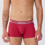 Ribbed Varsity Trunk Underwear - Red