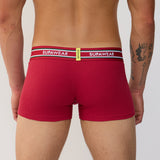 Ribbed Varsity Trunk Underwear - Red