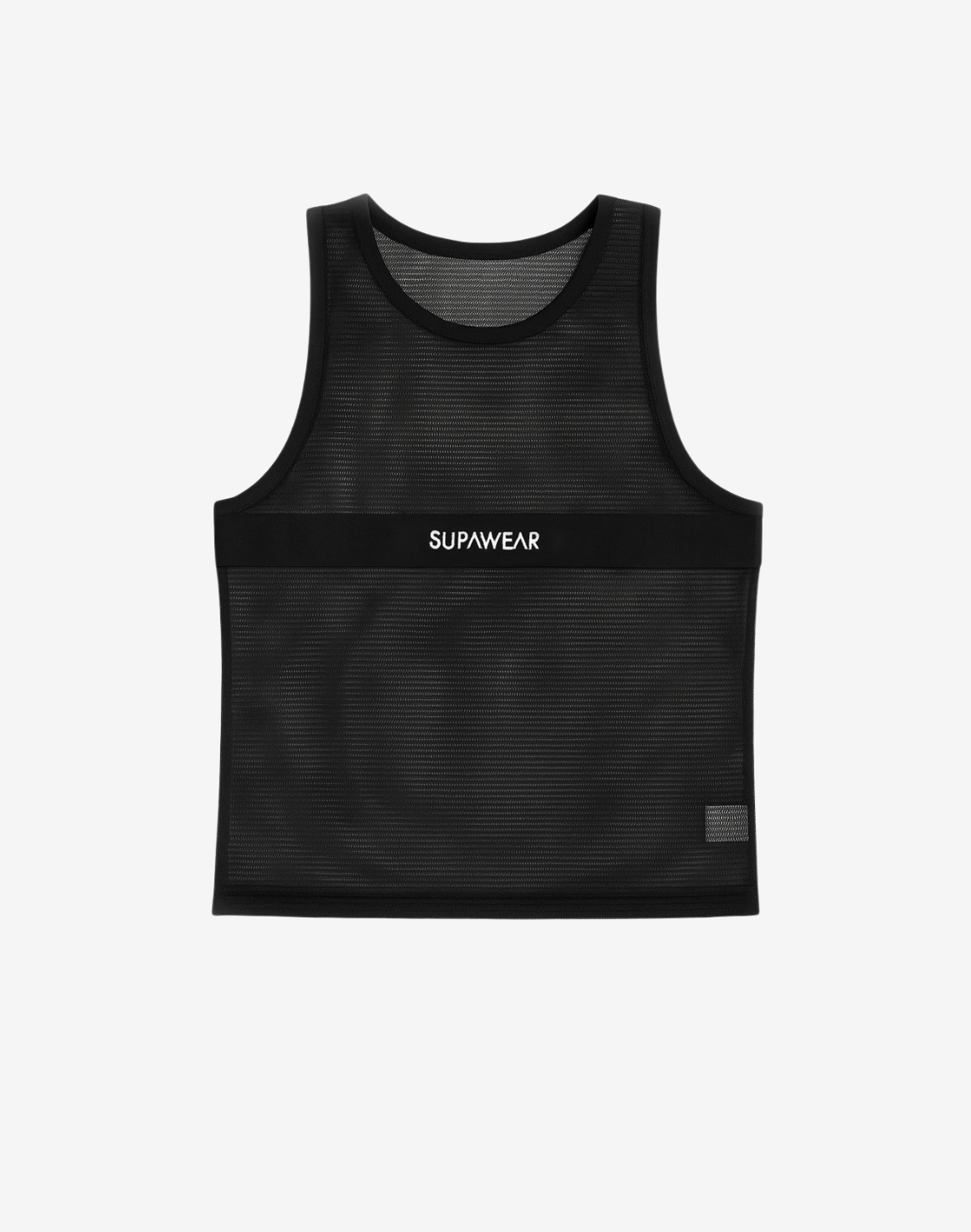 Mesh Monotone Tank - Black
