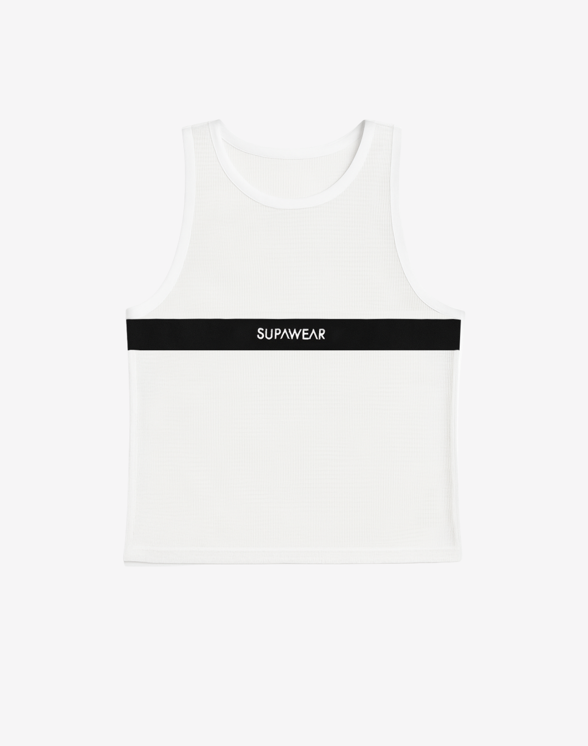 Mesh Dual Tone Tank - Black & White