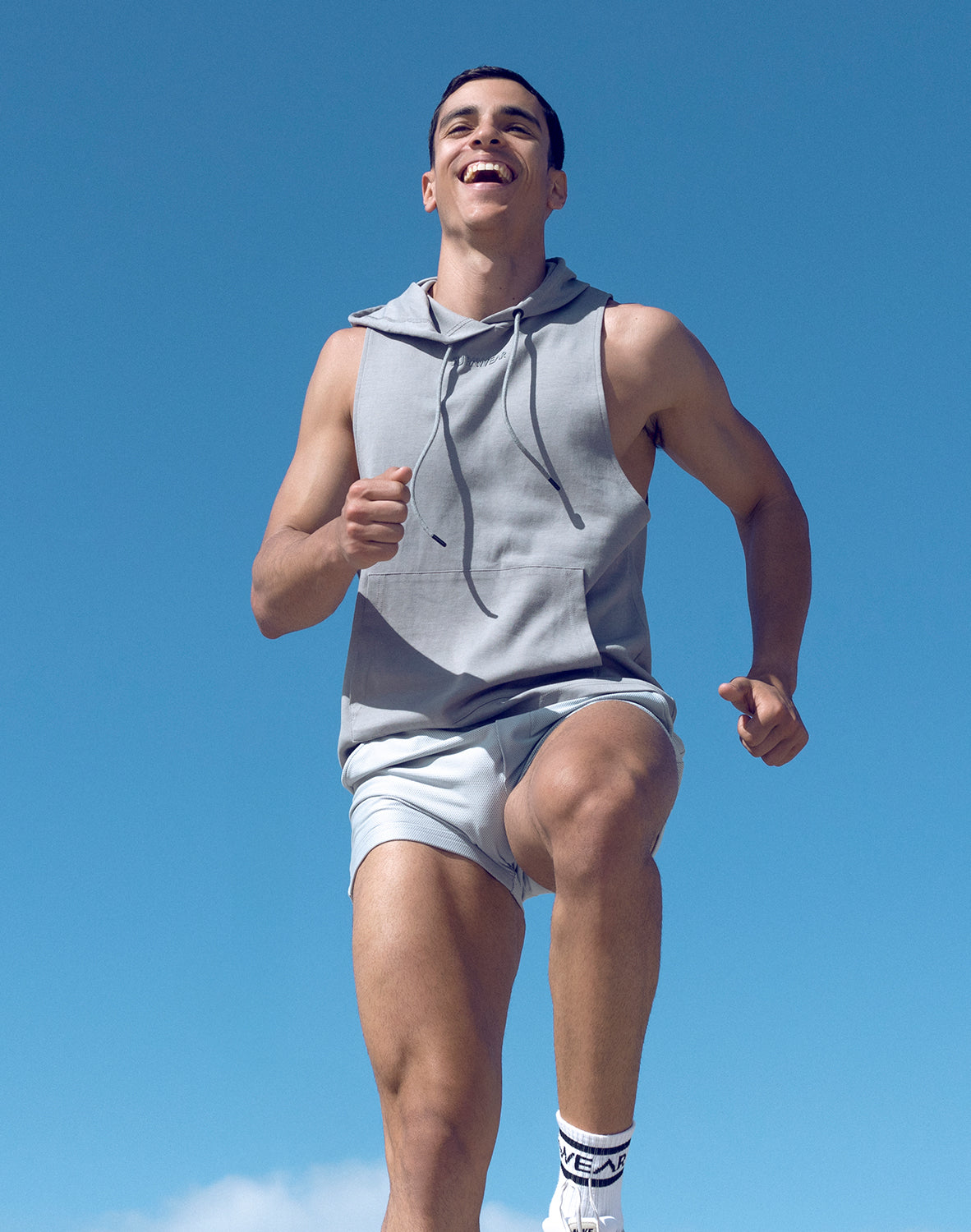 Sleeveless Hoodie - Grey