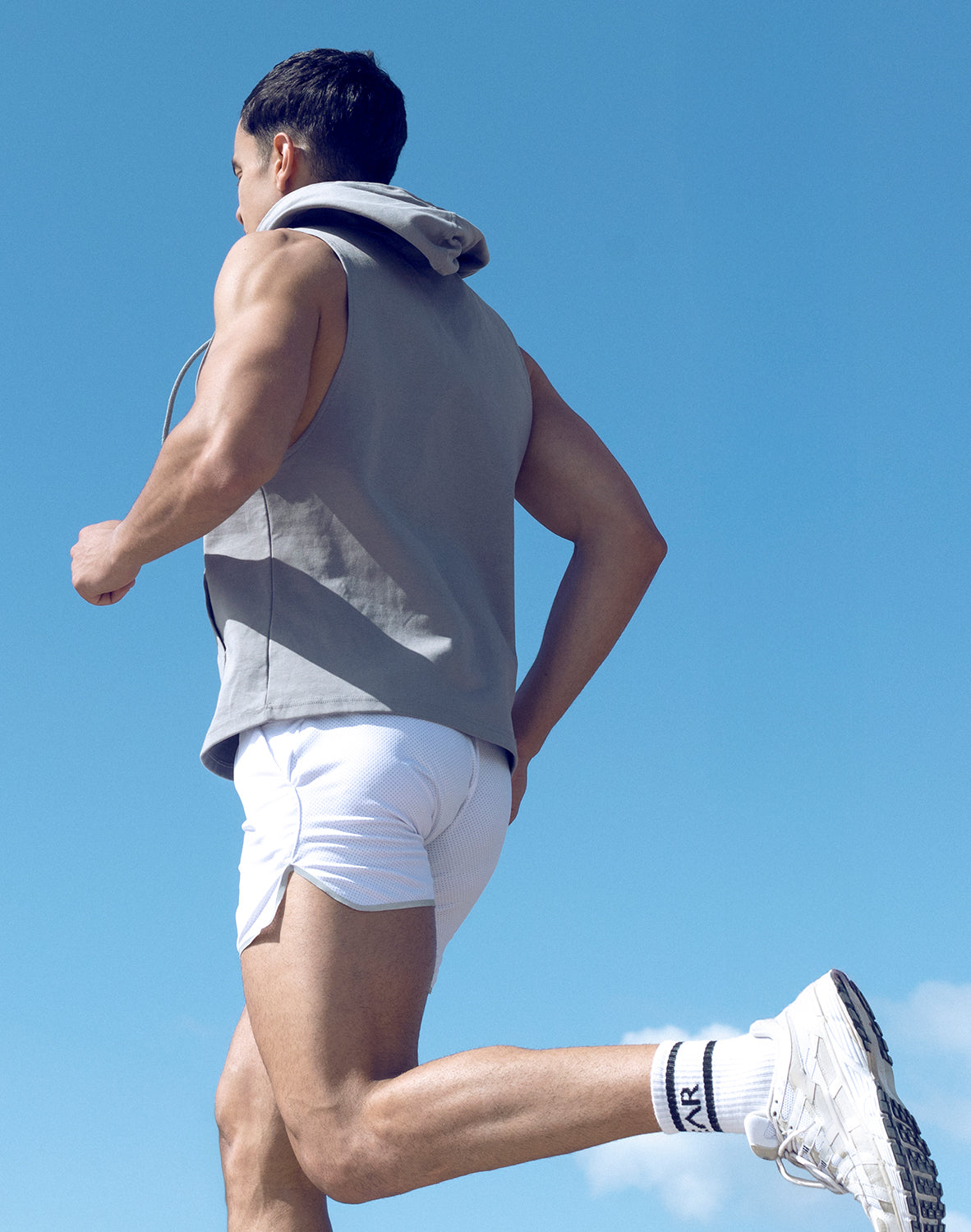 Sleeveless Hoodie - Grey