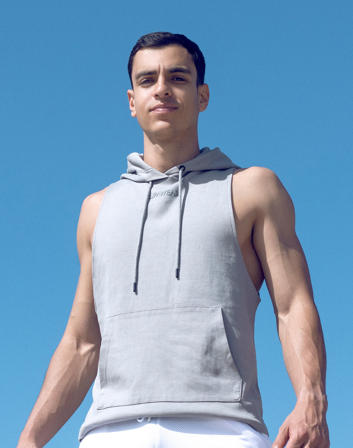 Sleeveless Hoodie - Grey
